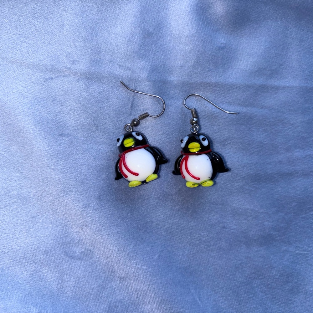 Penguin earrings